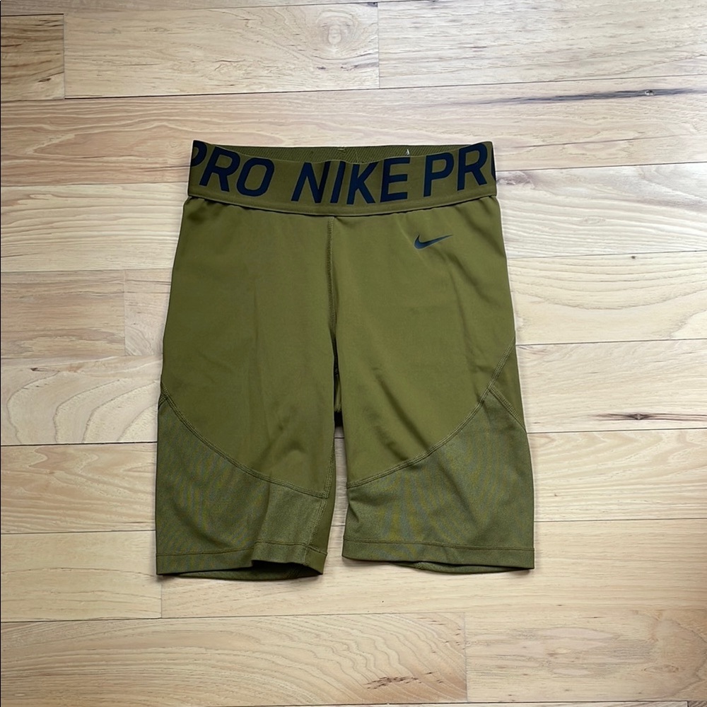 Nike Green Athletic Shorts with Compression Fit